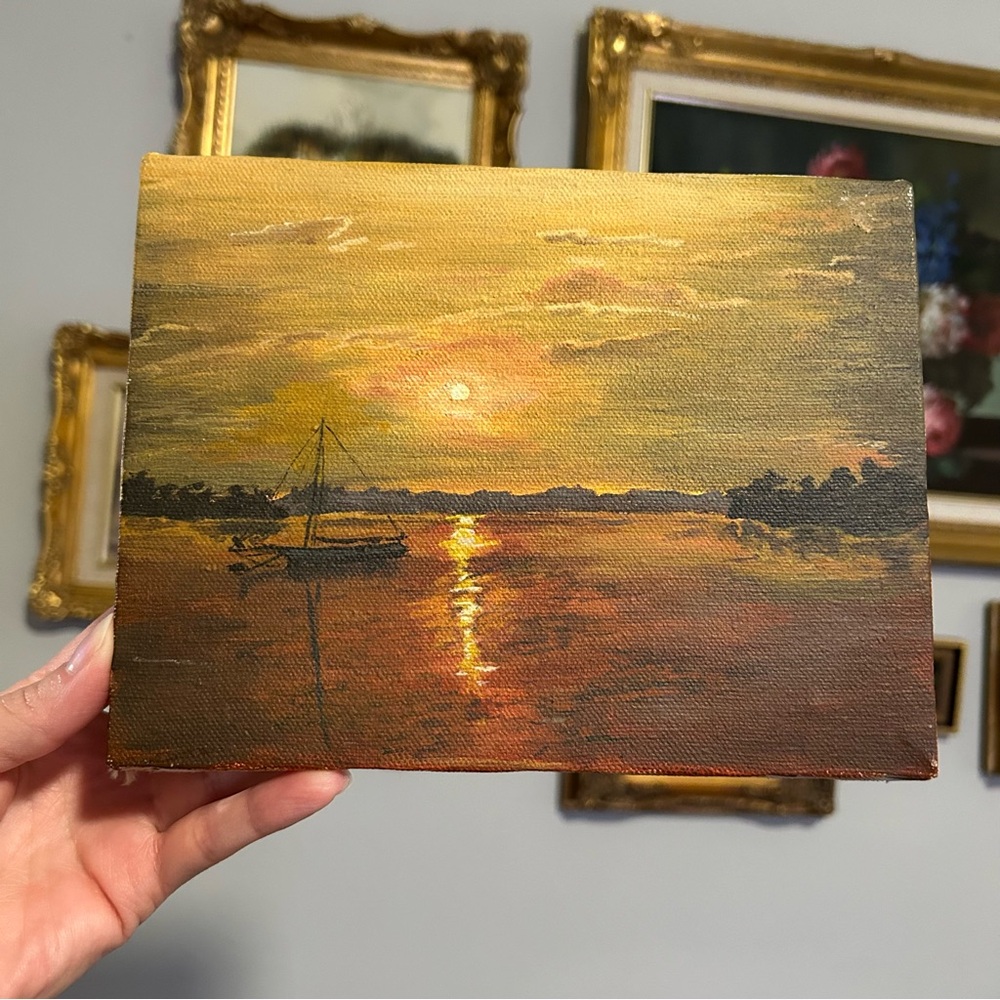SOLD Sunset Lake Canvas Art